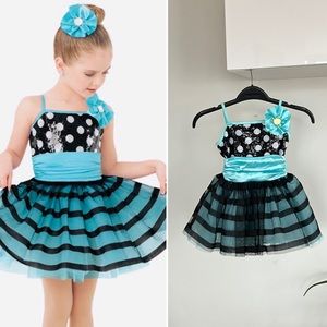 Weissman Dance Costume Skate Jazz Tap Baby Doll Ballet Ciild Polka Dress Size 6